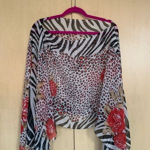 Sheer flowing top/coverup